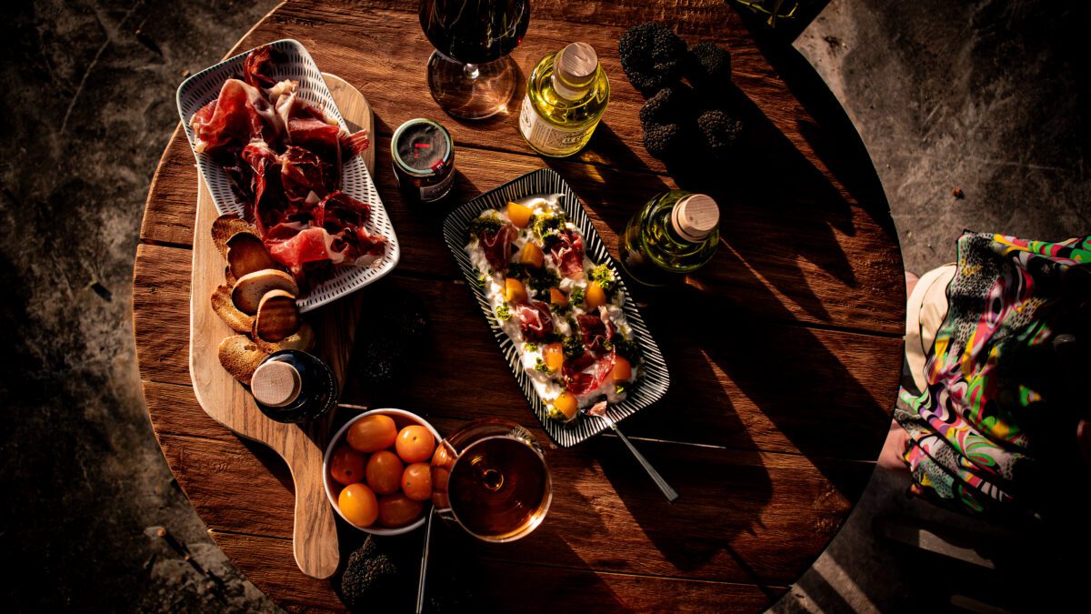 apéro truffé vu de haut